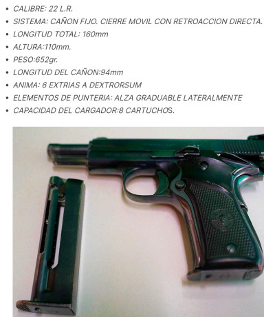 Pistola de ocasión Llama modelo XV Especial, en calibre 22Lr. VENDIDA 00
