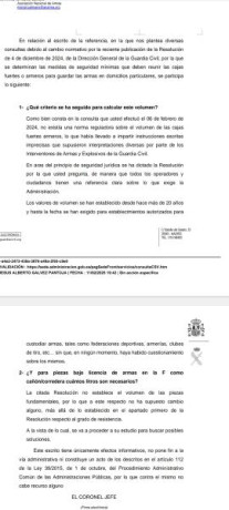 Buenos días, 

Os paso la Resolución de la Dirección General de la Guardia Civil, sobre las medidas de 20