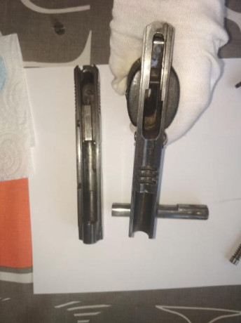Vendo pistola Aldazabal Leturiondo, copia de la pistola Ruby cal 7,65. Tiene los marcajes de la estrella 22