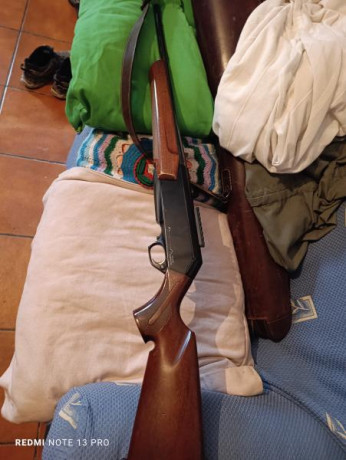 Rifle semiautomático browning long track calibre 30-06 con base para visor punto rojo, alza y punto de 01