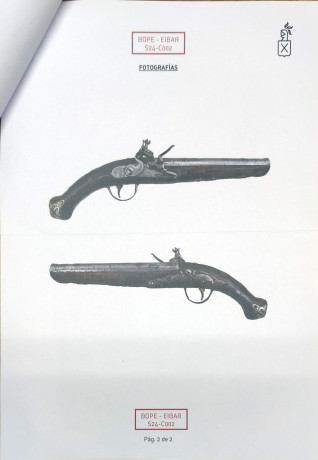 Hola, pongo a la venta esta pistola de chispa italiana calibre .63 del siglo XVIII  original, de entorno 50