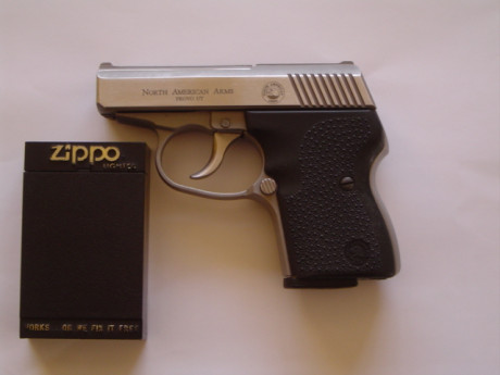 Se vende una pequeña gran pistola marca NAA modelo Guardian, calibre 9 mm corto. Un solo dueño.
Arma de 10