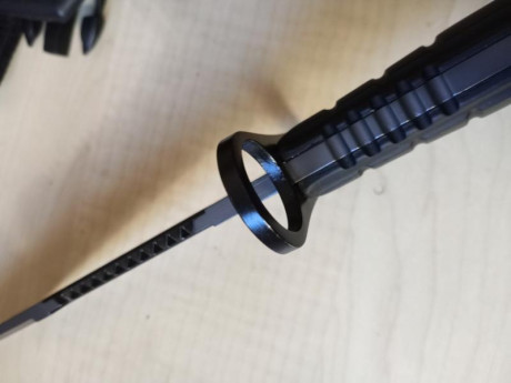 machete/bayoneta ara Ar15/M16 con hoja enteriza y sierra, hecho de acero vanadio con recubrimiento de 01