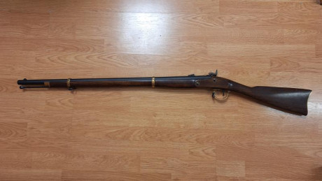 Vendo rifle zuave 1863 match  calibre 58 cañon de 7 estrias, seminuevo usado muy pocas veces esta como 00
