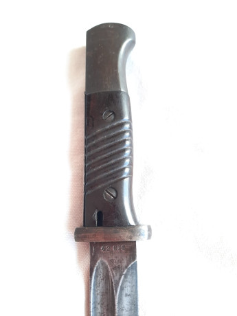 Procedente de la colección de mi amigo enfermo.

Bayoneta para el fusil  K-98 . En buen estado.

En la 20