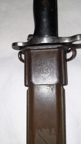 Procedente de la colección de mi amigo enfermo.

Bayoneta para el fusil  Garand M1 . En bastante buen 12