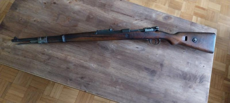 Vendo K98 con pavón original. Todas las piezas están con la misma numeración excepto: el conjunto del 20