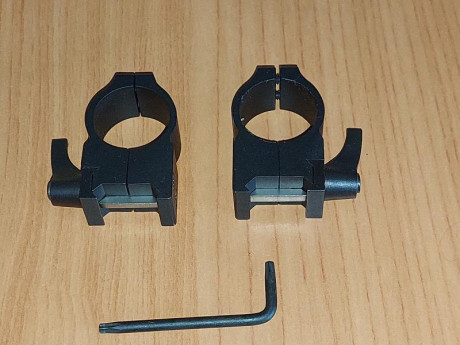 Anillas Warne Máxima en perfecto estado, de 1 pulgada, altas (para visores de entre 42 y 52mm de campana). 01