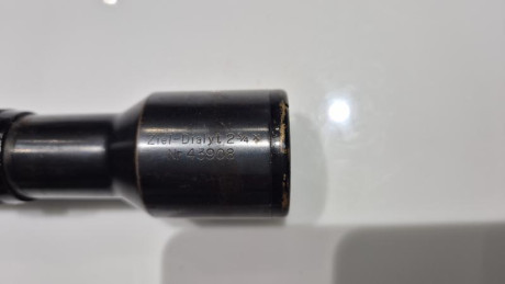 Visor Hensoldt wetzlar ziel dyalit 2 3/4 con monturas de uñas, montado  en un express Purdey, un visor 00