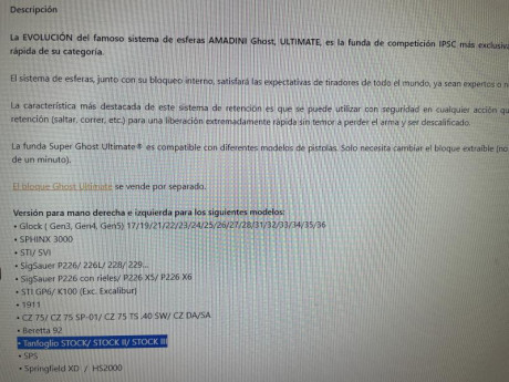 Un amigo del club vende esta funda rápida nueva sin usar, como se ve en la foto, funda y soporte.

Es 70