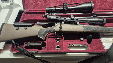 Vendo equipazo Mauser M03 Extreme Target en calibre 300weatherby con cañón semipesado de 65cm con rosca 11