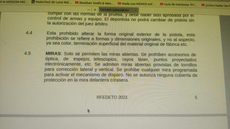 Mi pregunta es sencilla en Tiro de "Pistola 9mm" está permitido el uso de guion/punto de mira 40