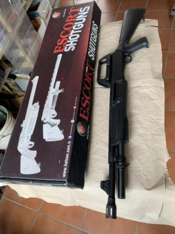 Buenas noches: vendo Escopeta de corredera, Hatsan Escort MP Soutgun P/A 20" y 51 cms. de caño,  11
