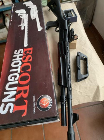 Buenas noches: vendo Escopeta de corredera, Hatsan Escort MP Soutgun P/A 20" y 51 cms. de caño,  10