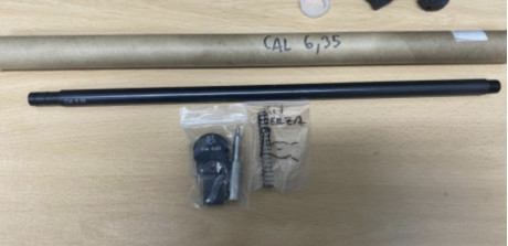 Kit de cambio de calibre para carabina Lobo Hound al 6,35 nuevo, a estrenar, este kit incluye:
* cañón 00