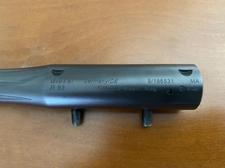 CAÑON BLASER R93 CON MAGNAPORT Y ACANALADO,CALIBRE 270 WEATHERBY. AGRUPA MUY BIEN Y TIENE MUY POCOS TIROS. 00