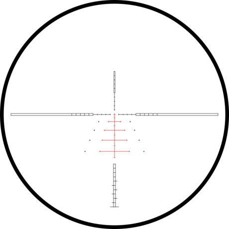 Visor IOR Valdada Terminator 12-52x56. Tubo de 40mm con anillas para carril picatinny incluídas. Retícula 20