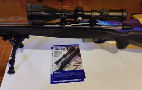 Se vende Rifle Marlin modelo XS7 calibre 308W prácticamente sin uso, reestreno. Nunca salió de caza. Con 02