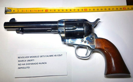 Venden  DOS Revólveres UBERTI Mod 1873  , 
uno en  Cal-44WCF ....  VENDIDO-PAGADO  
 otro en  Cal-45 Colt 00