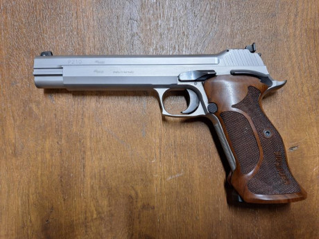Se vende:

Pistola de precisión SIG SAUER P 210 en calibre 9mm.

Muy poco uso, IMPECABLE!!!

2 cargadores

Precio: 00
