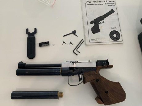 Hola,

Se vende Feinwerkbau C 5 de Co2 en  muy buen estado.
Marca: Feinwerkbau
Modelo: C 5
Calibre: 4,5
Cacha: 00