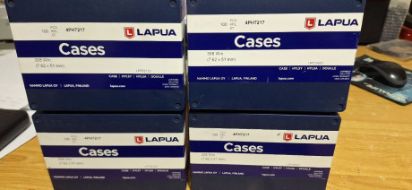 SE VENDE 200 vainas LAPUA cal.308. Las cajas están sin abrir

PRECIO. 95€ cada caja más envío 00