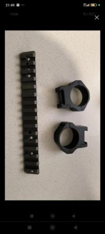 Se vende carril para Tikka t3x ( perdi los tornillos) y anillas fijas warne de 30. 
En perfecto estado
90€ 00