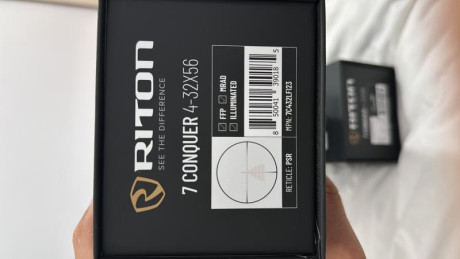 Vendo visor Riton X7 Conqueror 4-32x56. Completamente nuevo.
Tubo de 34mm
Pesa 1 kg
Cristales Japoneses 02