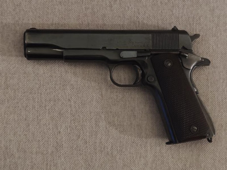 Se vende pistola Remington Rand 1911 modelo A1 fabricada el 1943 para el ejercito de Estados Unidos.
El 01