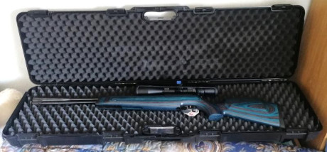 Vendo equipo completo compuesto por: 

-	Carabina Weilhrauch HW97 K FAC laminada, nueva sin estrenar, 22