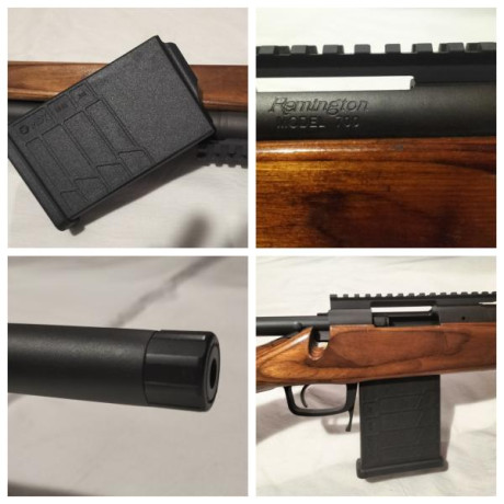 Vendido rifle REMINGTON 700, CALIBRE 308. Rosca cañon homologada, cargador MDT extraible de 10 cartuchos. 02