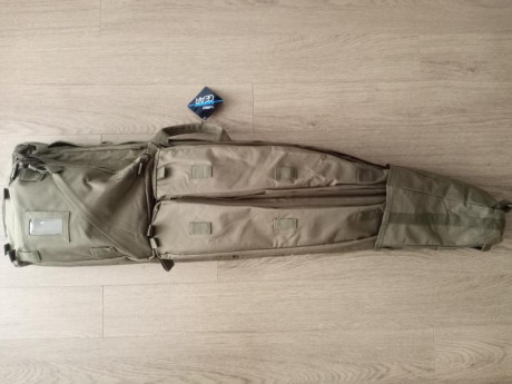 Vendo Funda bolsa de arrastre rifle conocida como Drag Bag, es del fabricante VISM, una línea de NcStar 02