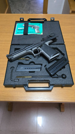 Buenas a todos:

Pongo a la venta una pistola I.M.I. DESERT EAGLE bitono en calibre 357 MAG. Está guiada 02