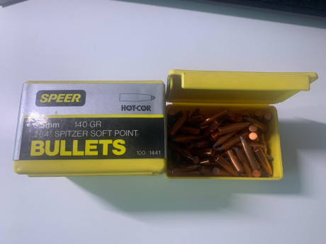 Puntas Speer Hot Cor SSP calibre .264 (6,5mm) - 140 grains 

Puntas Speer Hot Cor
Base plana y punta de 00
