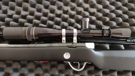 Dejo la modalidad y ofrezco este visor para sporter.
Leupold de 12 aumentos fijos
Cruz fina con punto 01