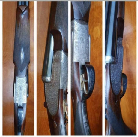 Vendo Escopeta Paralela Union Armera GRULLA mod. 21Special Gama Alta, Calibre 12, Cañon de 71 con 3* y 02