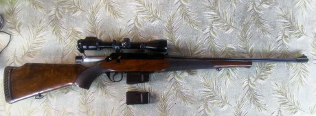 Buenas tardes! Se vende Rifle Unique T-GC calibre 30-06.

-2 cargadores ( 6 y 4 cartuchos)
-Base y anillas 02