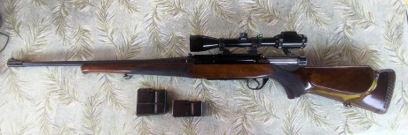 Buenas tardes! Se vende Rifle Unique T-GC calibre 30-06.

-2 cargadores ( 6 y 4 cartuchos)
-Base y anillas 01