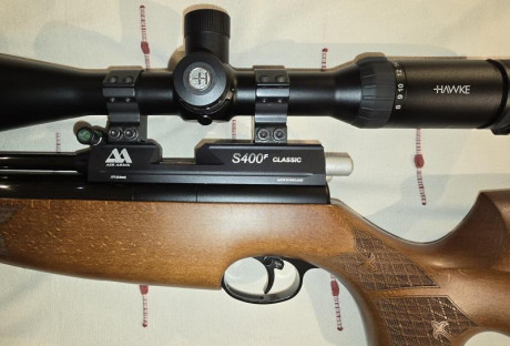 Vendo carabina AIR ARMS S400 CLASSIC calibre 4.5 16J
INCLUYE:
VISOR HAWKE AIRMAX 8-32x50
Bolsa de transporte
Incluye 10
