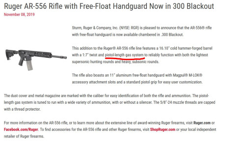 Hola, Alguien ha probado el Ruger 556 en 300 Blackout. Sobre todo que tal el disparador y como se comporta 60