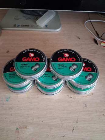 Vendo 8 latas de plomos de la marca Gamo en calibre 6,35 procedentes de cierre de negocio.
El peso del 00