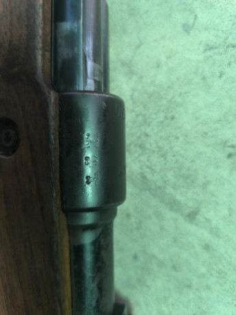 Se vende Mauser Kar 98 inutilizado, punzonado BKA, inutilizacion alemana. Misma numeración en todas sus 11