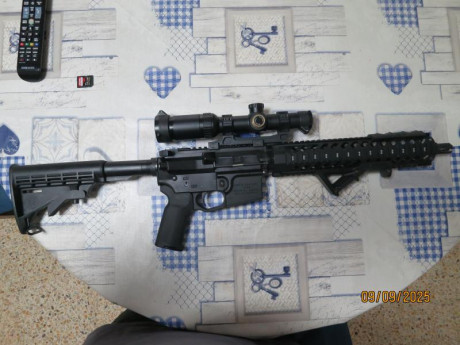 Hola buenas vendo mi AR15 del 300 Blackkout, la he utilizado, pero funciona correctamente.
El precio es 02