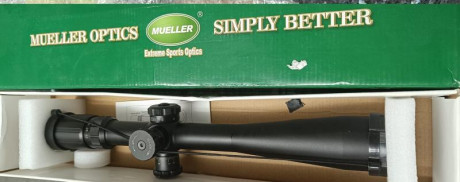 En venta varios visores por exceso 

 Müeller 8-32x44, tubo 30 mm., retícula DOT. 
 Sólo montado en carabina 02