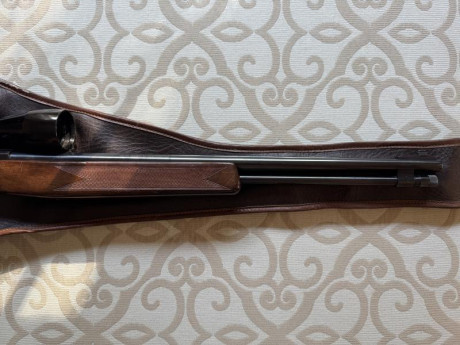 Por jubilación vendo esta carabina Browning semitautomática del calibre 22 . Incluye el visor Bushnell 00
