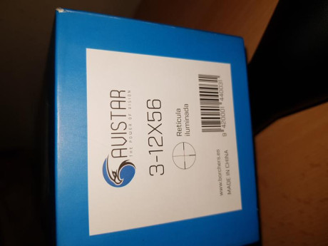 Vendo visor Avistar 3-12x56 retícula iluminada. Solo montado en rifle y vuelto a quitar, quedaron las 02