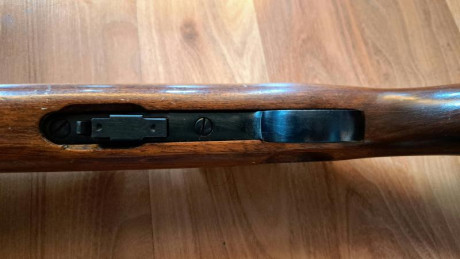 Carabina Frankonia en calibre 22 lr
Ha disasparado poquisimo.no creo que llegue a 100 cartuchos.
La madera 11