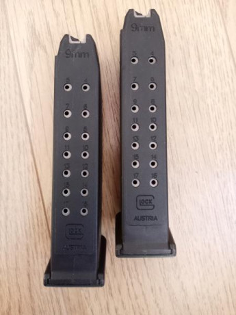 Vendo 2 CARGADORES GLOCK 17 Cal. 9x19

55€ los dos ,envío el ncluido 01