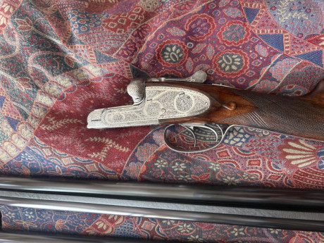 Escopeta Aguirre y Aranzabal, modelo 56, dos cañones 4y3 y 3y1, cañones de 70cm, culata a gatillo 37cm, 00
