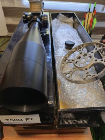 Se vende visor Falcon T50 FT 50 aumentos con la torreta y la rueda de paralelage sobredimensionadas usado 01